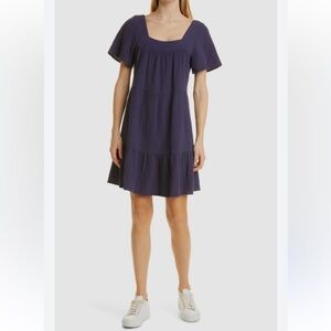 Rails Valentina Dress in Admiral Blue gauze cotton size M
